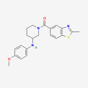 molecular formula C21H23N3O2S B3761495 N-(4-methoxyphenyl)-1-[(2-methyl-1,3-benzothiazol-5-yl)carbonyl]-3-piperidinamine 