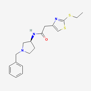 molecular formula C18H23N3OS2 B3761544 N-[(3S)-1-benzylpyrrolidin-3-yl]-2-[2-(ethylthio)-1,3-thiazol-4-yl]acetamide 