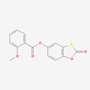 molecular formula C15H10O5S B376156 2-Oxo-1,3-benzoxathiol-5-yl 2-methoxybenzoate CAS No. 342379-16-2