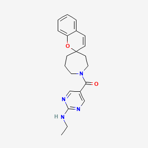 molecular formula C21H24N4O2 B3761609 N-ethyl-5-(1H-spiro[azepane-4,2'-chromen]-1-ylcarbonyl)pyrimidin-2-amine 