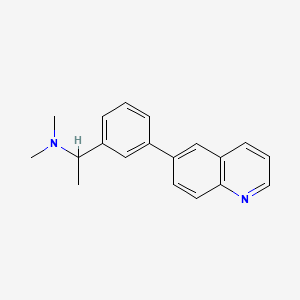 molecular formula C19H20N2 B3761669 N,N-dimethyl-1-(3-quinolin-6-ylphenyl)ethanamine 