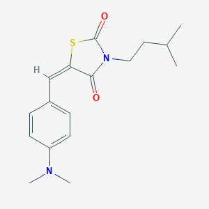 molecular formula C17H22N2O2S B376175 5-[4-(Dimethylamino)benzylidene]-3-isopentyl-1,3-thiazolidine-2,4-dione 