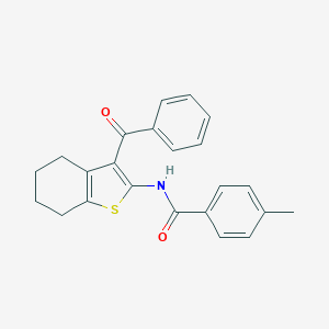 molecular formula C23H21NO2S B376187 N-(3-benzoyl-4,5,6,7-tetrahydro-1-benzothiophen-2-yl)-4-methylbenzamide CAS No. 444156-08-5