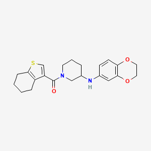 molecular formula C22H26N2O3S B3761959 N-(2,3-dihydro-1,4-benzodioxin-6-yl)-1-(4,5,6,7-tetrahydro-1-benzothien-3-ylcarbonyl)-3-piperidinamine 