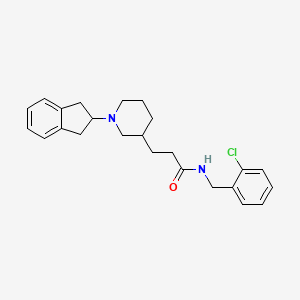 molecular formula C24H29ClN2O B3762104 N-(2-chlorobenzyl)-3-[1-(2,3-dihydro-1H-inden-2-yl)-3-piperidinyl]propanamide 