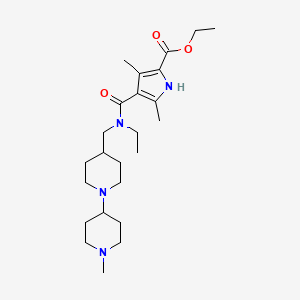 molecular formula C24H40N4O3 B3762125 ethyl 4-({ethyl[(1'-methyl-1,4'-bipiperidin-4-yl)methyl]amino}carbonyl)-3,5-dimethyl-1H-pyrrole-2-carboxylate 