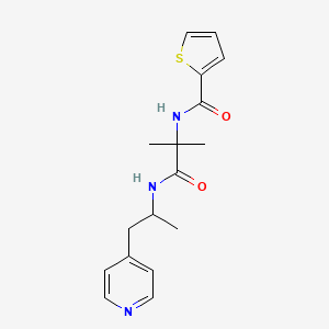 molecular formula C17H21N3O2S B3762191 N-{1,1-dimethyl-2-[(1-methyl-2-pyridin-4-ylethyl)amino]-2-oxoethyl}thiophene-2-carboxamide 