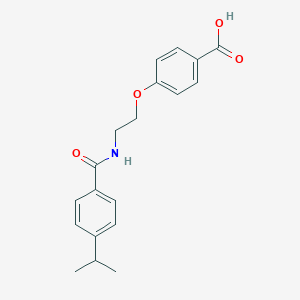 molecular formula C19H21NO4 B037622 4-[2-(4-Isopropylbenzamido)ethoxy]benzoic acid CAS No. 113079-40-6