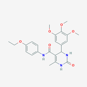 molecular formula C23H27N3O6 B376239 N-(4-ethoxyphenyl)-6-methyl-2-oxo-4-(3,4,5-trimethoxyphenyl)-1,2,3,4-tetrahydropyrimidine-5-carboxamide CAS No. 333767-23-0
