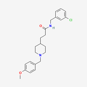 molecular formula C23H29ClN2O2 B3762390 N-(3-chlorobenzyl)-3-[1-(4-methoxybenzyl)-4-piperidinyl]propanamide 