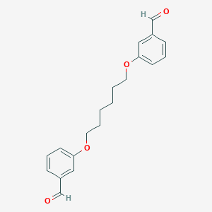 molecular formula C20H22O4 B037624 3-[6-(3-Formylphenoxy)hexoxy]benzaldehyde CAS No. 112116-24-2
