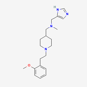 molecular formula C20H30N4O B3762432 N-(1H-imidazol-5-ylmethyl)-1-[1-[2-(2-methoxyphenyl)ethyl]piperidin-4-yl]-N-methylmethanamine 