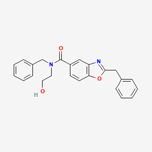 molecular formula C24H22N2O3 B3762433 N,2-dibenzyl-N-(2-hydroxyethyl)-1,3-benzoxazole-5-carboxamide 
