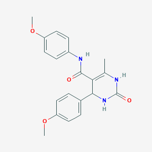molecular formula C20H21N3O4 B376252 N,4-bis(4-methoxyphenyl)-6-methyl-2-oxo-1,2,3,4-tetrahydro-5-pyrimidinecarboxamide CAS No. 333767-82-1