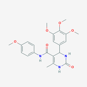 molecular formula C22H25N3O6 B376253 N-(4-methoxyphenyl)-6-methyl-2-oxo-4-(3,4,5-trimethoxyphenyl)-1,2,3,4-tetrahydropyrimidine-5-carboxamide CAS No. 333767-77-4