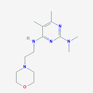 molecular formula C14H25N5O B3762543 N~2~,N~2~,5,6-tetramethyl-N~4~-(2-morpholin-4-ylethyl)pyrimidine-2,4-diamine 