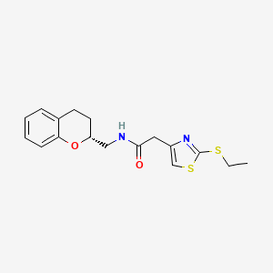 molecular formula C17H20N2O2S2 B3762687 N-[(2R)-3,4-dihydro-2H-chromen-2-ylmethyl]-2-[2-(ethylthio)-1,3-thiazol-4-yl]acetamide 