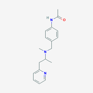 molecular formula C18H23N3O B3762765 N-(4-{[methyl(1-methyl-2-pyridin-2-ylethyl)amino]methyl}phenyl)acetamide 