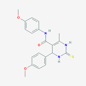molecular formula C20H21N3O3S B376281 N,4-bis(4-methoxyphenyl)-6-methyl-2-thioxo-1,2,3,4-tetrahydro-5-pyrimidinecarboxamide 