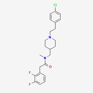 molecular formula C23H27ClF2N2O B3762887 N-({1-[2-(4-chlorophenyl)ethyl]-4-piperidinyl}methyl)-2-(2,3-difluorophenyl)-N-methylacetamide 