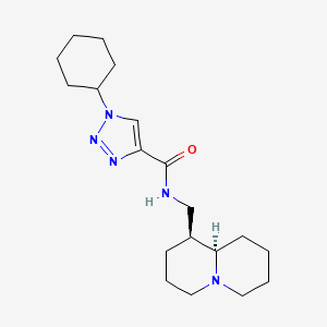 molecular formula C19H31N5O B3762896 N-[[(1S,9aR)-2,3,4,6,7,8,9,9a-octahydro-1H-quinolizin-1-yl]methyl]-1-cyclohexyltriazole-4-carboxamide 