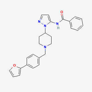 molecular formula C26H26N4O2 B3762914 N-(1-{1-[4-(2-furyl)benzyl]-4-piperidinyl}-1H-pyrazol-5-yl)benzamide 