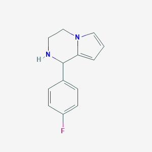 molecular formula C13H13FN2 B037630 1-(4-Fluoro-phenyl)-1,2,3,4-tetrahydro-pyrrolo[1,2-a]pyrazine CAS No. 112767-38-1