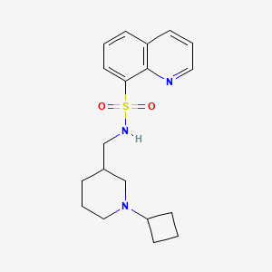 molecular formula C19H25N3O2S B3763010 N-[(1-cyclobutylpiperidin-3-yl)methyl]quinoline-8-sulfonamide 