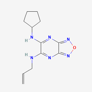 molecular formula C12H16N6O B3763057 N-allyl-N'-cyclopentyl[1,2,5]oxadiazolo[3,4-b]pyrazine-5,6-diamine 