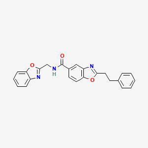 molecular formula C24H19N3O3 B3763096 N-(1,3-benzoxazol-2-ylmethyl)-2-(2-phenylethyl)-1,3-benzoxazole-5-carboxamide 