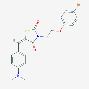 molecular formula C20H19BrN2O3S B376311 3-[2-(4-Bromophenoxy)ethyl]-5-[4-(dimethylamino)benzylidene]-1,3-thiazolidine-2,4-dione 