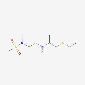 molecular formula C9H22N2O2S2 B3763117 N-(2-{[2-(ethylthio)-1-methylethyl]amino}ethyl)-N-methylmethanesulfonamide 