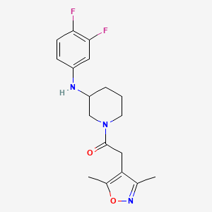 molecular formula C18H21F2N3O2 B3763216 N-(3,4-difluorophenyl)-1-[(3,5-dimethyl-4-isoxazolyl)acetyl]-3-piperidinamine 