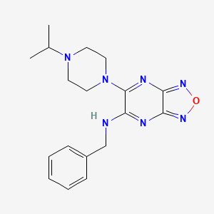 molecular formula C18H23N7O B3763233 N-benzyl-6-(4-isopropyl-1-piperazinyl)[1,2,5]oxadiazolo[3,4-b]pyrazin-5-amine 