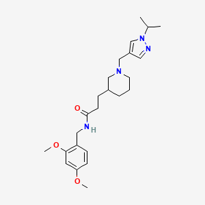 molecular formula C24H36N4O3 B3763386 N-(2,4-dimethoxybenzyl)-3-{1-[(1-isopropyl-1H-pyrazol-4-yl)methyl]-3-piperidinyl}propanamide 