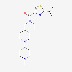 molecular formula C21H36N4OS B3763428 N-ethyl-2-isopropyl-N-[(1'-methyl-1,4'-bipiperidin-4-yl)methyl]-1,3-thiazole-4-carboxamide 