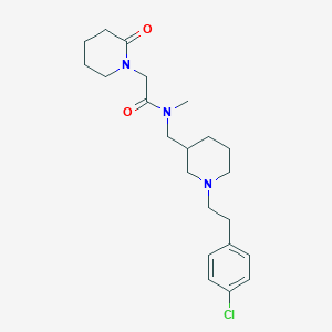 molecular formula C22H32ClN3O2 B3763433 N-({1-[2-(4-chlorophenyl)ethyl]-3-piperidinyl}methyl)-N-methyl-2-(2-oxo-1-piperidinyl)acetamide 