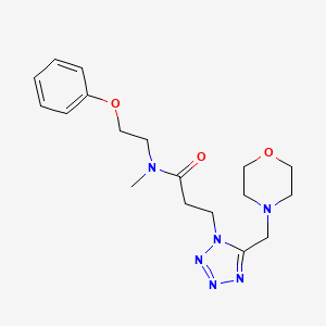 molecular formula C18H26N6O3 B3763463 N-methyl-3-[5-(4-morpholinylmethyl)-1H-tetrazol-1-yl]-N-(2-phenoxyethyl)propanamide 