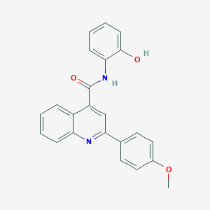 molecular formula C23H18N2O3 B376353 N-(2-hydroxyphenyl)-2-(4-methoxyphenyl)quinoline-4-carboxamide CAS No. 374105-02-9