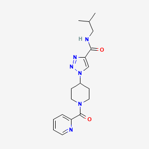 molecular formula C18H24N6O2 B3763558 N-isobutyl-1-[1-(pyridin-2-ylcarbonyl)piperidin-4-yl]-1H-1,2,3-triazole-4-carboxamide 