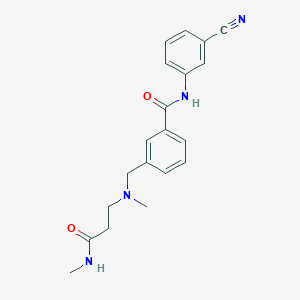molecular formula C20H22N4O2 B3763563 N-(3-cyanophenyl)-3-({methyl[3-(methylamino)-3-oxopropyl]amino}methyl)benzamide 