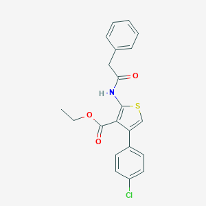 molecular formula C21H18ClNO3S B376359 Ethyl 4-(4-chlorophenyl)-2-[(phenylacetyl)amino]-3-thiophenecarboxylate CAS No. 380644-93-9