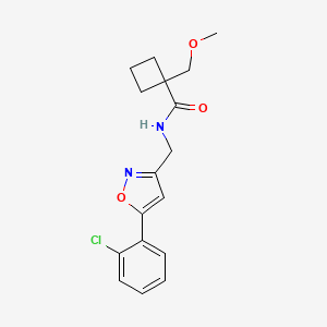 molecular formula C17H19ClN2O3 B3763621 N-{[5-(2-chlorophenyl)isoxazol-3-yl]methyl}-1-(methoxymethyl)cyclobutanecarboxamide 