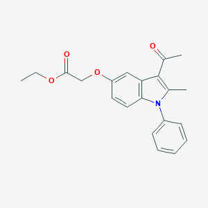 molecular formula C21H21NO4 B376368 ethyl [(3-acetyl-2-methyl-1-phenyl-1H-indol-5-yl)oxy]acetate CAS No. 157064-65-8