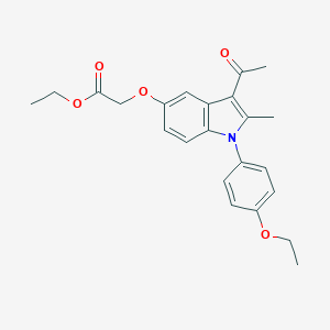 molecular formula C23H25NO5 B376370 ethyl {[3-acetyl-1-(4-ethoxyphenyl)-2-methyl-1H-indol-5-yl]oxy}acetate CAS No. 380645-06-7