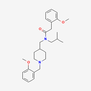 molecular formula C27H38N2O3 B3763739 N-isobutyl-N-{[1-(2-methoxybenzyl)-4-piperidinyl]methyl}-2-(2-methoxyphenyl)acetamide 