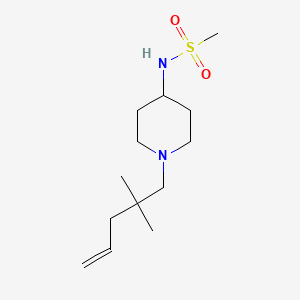 molecular formula C13H26N2O2S B3763752 N-[1-(2,2-dimethylpent-4-en-1-yl)piperidin-4-yl]methanesulfonamide 