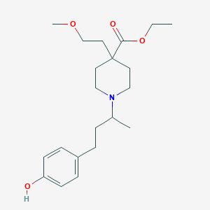molecular formula C21H33NO4 B3763781 Ethyl 1-[4-(4-hydroxyphenyl)butan-2-yl]-4-(2-methoxyethyl)piperidine-4-carboxylate 