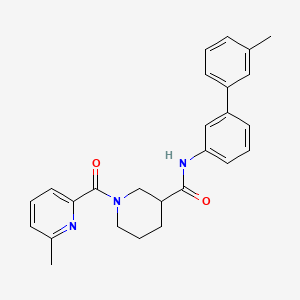 molecular formula C26H27N3O2 B3763826 N-(3'-methyl-3-biphenylyl)-1-[(6-methyl-2-pyridinyl)carbonyl]-3-piperidinecarboxamide 