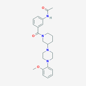 molecular formula C25H32N4O3 B3763906 N-[3-({3-[4-(2-methoxyphenyl)-1-piperazinyl]-1-piperidinyl}carbonyl)phenyl]acetamide 